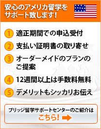 安心のアメリカ留学をサポート！ブリッジ留学サポートセンター